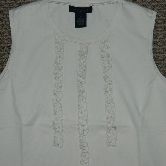 The Limited Stretch Sleeveless Top w/Small ruffle bib - Picture 3 of 8